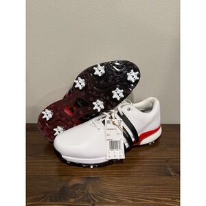 Adidas Tour360 24 Mens Golf Shoes White Black Red Spiked IH8539 Size 8.5 NEW